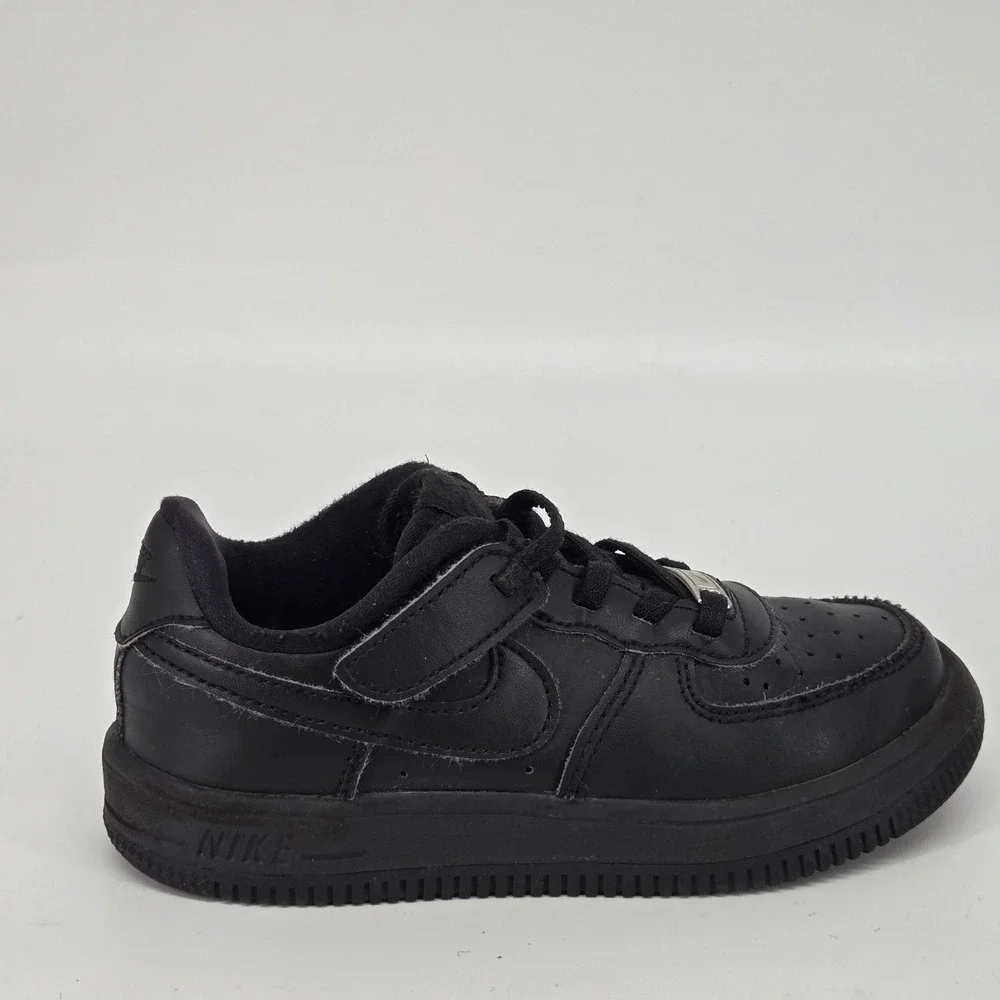 Nike Air Force 1 Low LE Triple Black Kids Toddler Shoes Size 12C FN0237-001